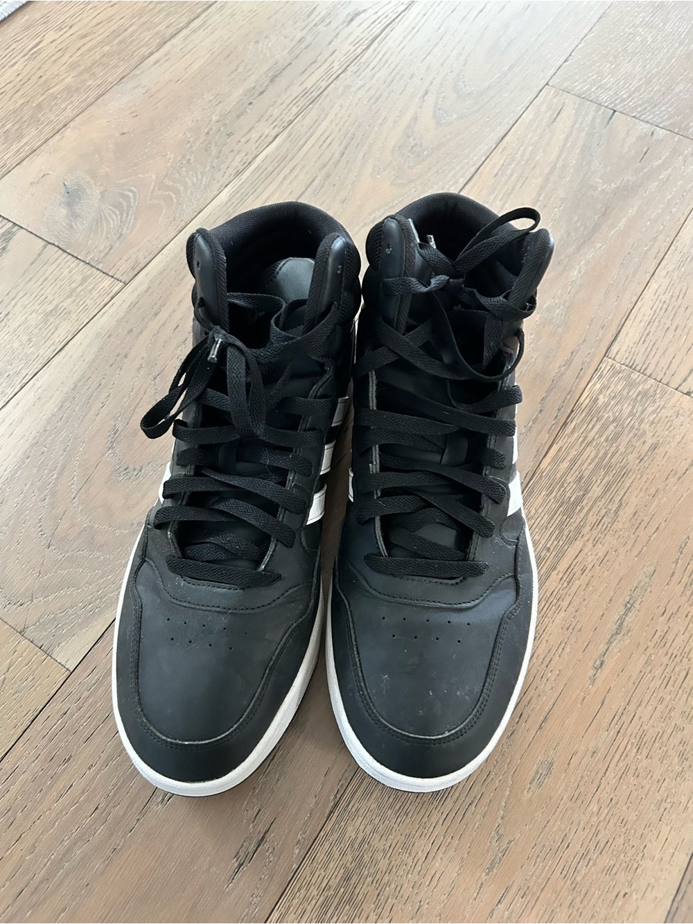 Nike Black High-Top Sneakers with White Sole